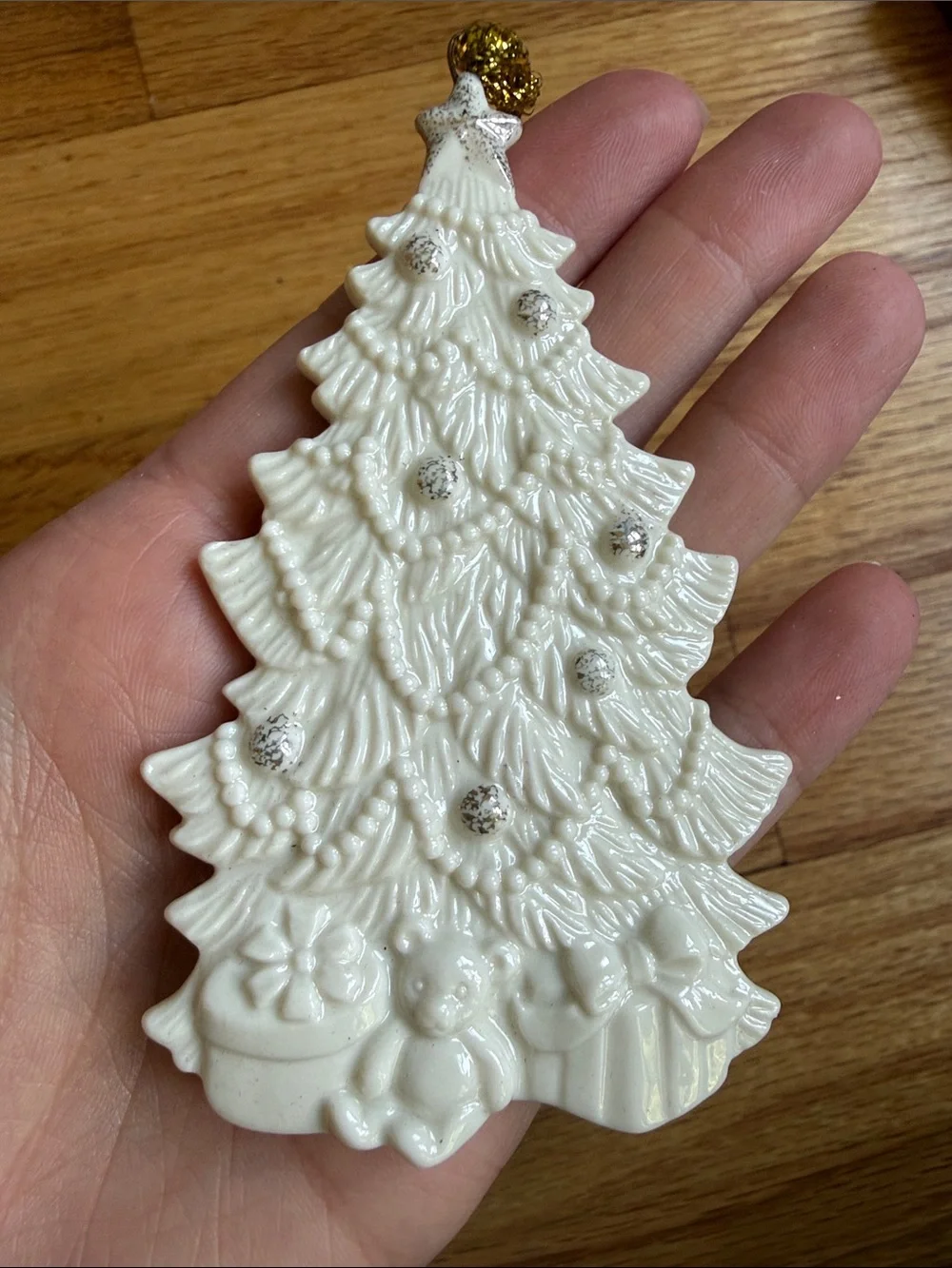 Lenox Porcelain Christmas Tree with Presents Ornament new in box